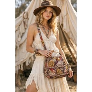 Handmade Boho Patchwork Crossbody Bag | Free People Style Artisan Festival Purse
